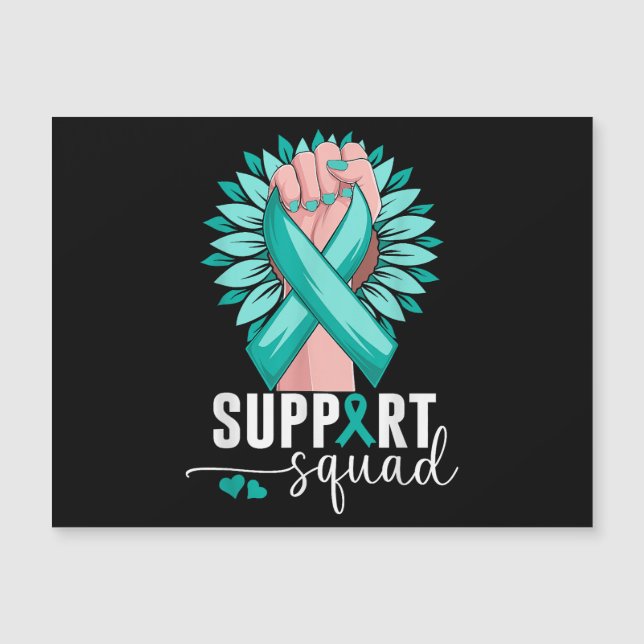 Support Squad Cervical Cancer Awareness Teal & Whi (Framsida)