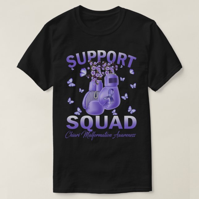 Support Squad CHIARI MALFORMATION AWARENESS Boxing T Shirt (Design framsida)