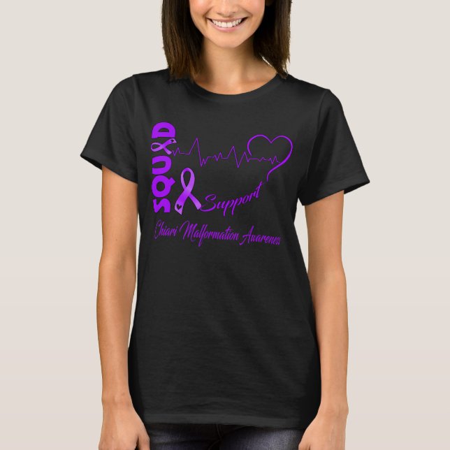 Support Squad CHIARI MALFORMATION AWARENESS T Shirt (Framsida)