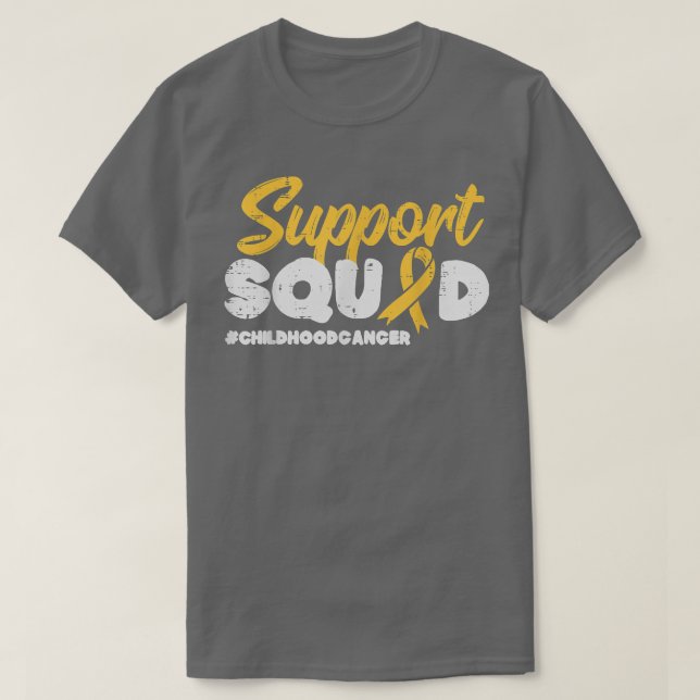 Support Squad Childhood Cancer Awareness Men Women T Shirt (Design framsida)
