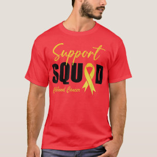 Support Squad Children Cancer Awareness Golden Ri T Shirt