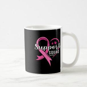 Support Squad Cute Heart Breast Cancer Awareness Kaffemugg