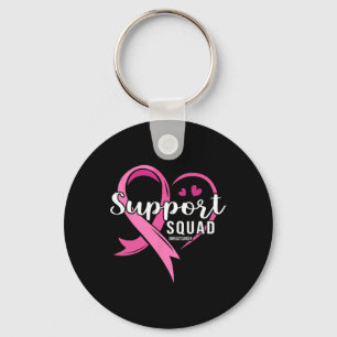 Support Squad Cute Heart Breast Cancer Awareness Nyckelring
