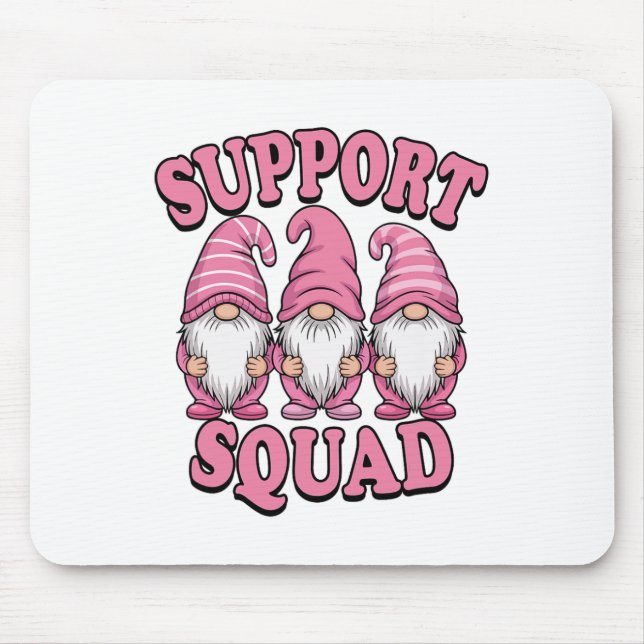 Support Squad Cute Rosa Gnome Breast Cancer Musmatta (Framsidan)