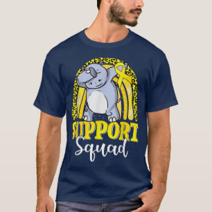 Support Squad Dabbing Hippopotamus Rainbow Childho T Shirt