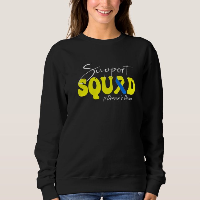 Support Squad Dercumu2019s Disease Awareness Yello T Shirt (Framsida)