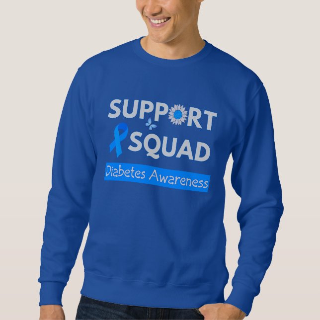 Support Squad - Diabetes Awareness Month Design Lång Ärmad Tröja (Framsida)