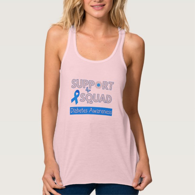 Support Squad - Diabetes Awareness Month Design Linne Med Racerback (Framsida)