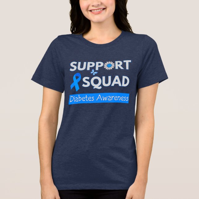Support Squad - Diabetes Awareness Month Design T Shirt (Framsida)