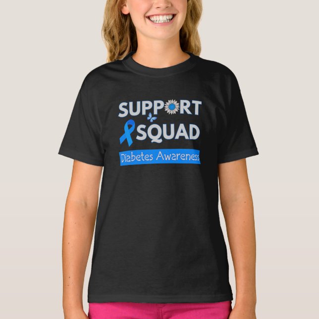 Support Squad - Diabetes Awareness Month Design T Shirt (Framsida)