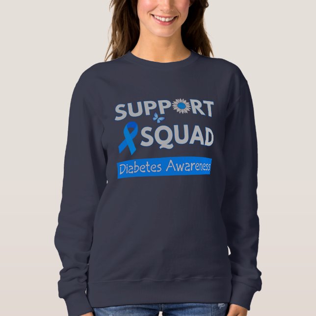 Support Squad - Diabetes Awareness Month Design T Shirt (Framsida)