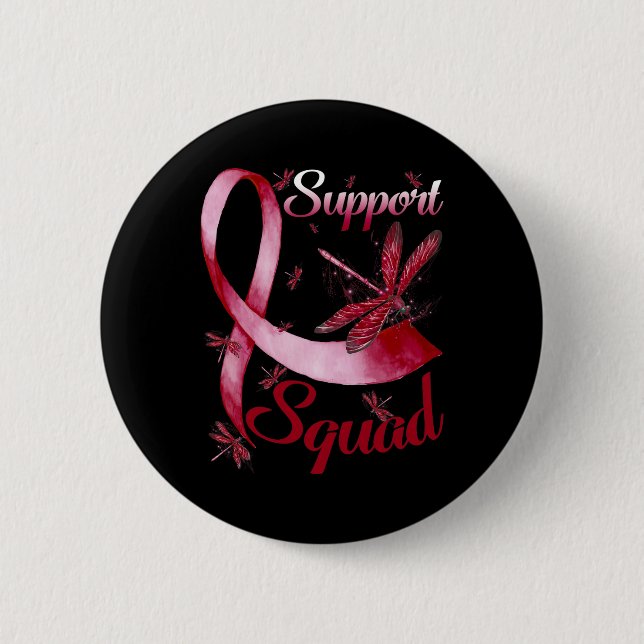 Support Squad Dragonfly Brain Aneurysm Awareness Knapp (Framsida)