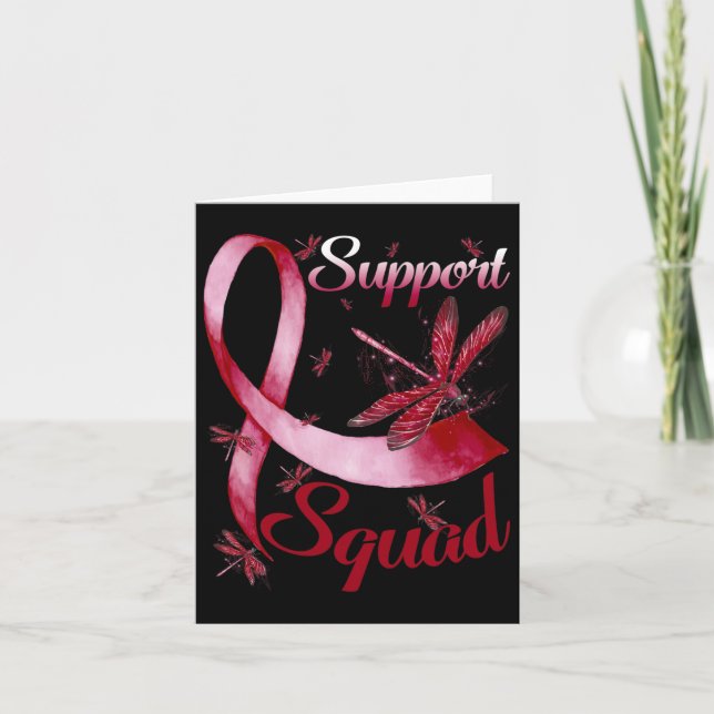 Support Squad Dragonfly Brain Aneurysm Awareness Kort (Framsida)