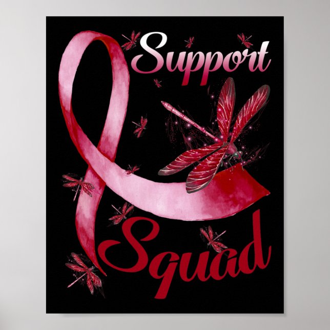 Support Squad Dragonfly Brain Aneurysm Awareness Poster (Framsidan)