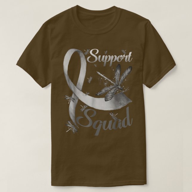 Support Squad Dragonfly Congenital Cataracts Grått T Shirt (Design framsida)