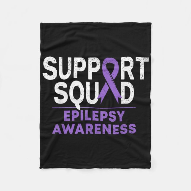 Support Squad Epilepsy Awareness Month Family Purp Fleecefilt (Framsidan)