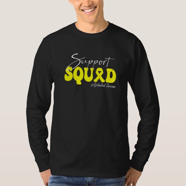 Support Squad Epithelioid Sarcoma Awareness Yellow T Shirt (Framsida)