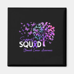 Support Squad Fall Träd Periwinkle Ribbon Stomach Magnet