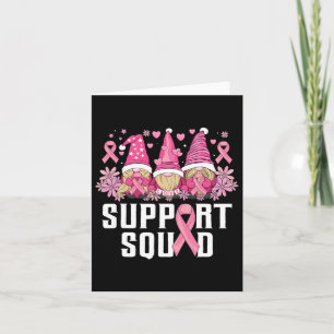 Support Squad Family Gnomes Breast Cancer Awarenes Kort