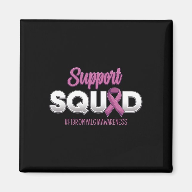 Support Squad Fibromyalgia Awareness Warrior for M Magnet (Framsidan)