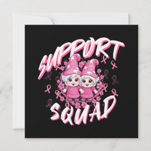 Support Squad Gnome Warrior Bröstcancer Medvetenhe Inbjudningar