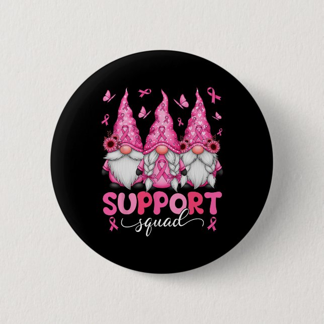 Support Squad Gnomes Breast Cancer Awareness Manar Knapp (Framsida)