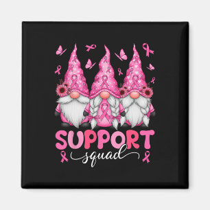 Support Squad Gnomes Breast Cancer Awareness Manar Magnet