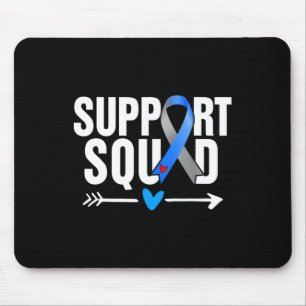 Support Squad Grått Blue Ribbon Diabetes Awareness Musmatta