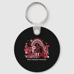 Support Squad Groovy Brain Aneurysm Awareness Gift Nyckelring