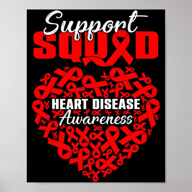 Support Squad Heart Disease Awareness Heart &amp;  Poster (Framsidan)