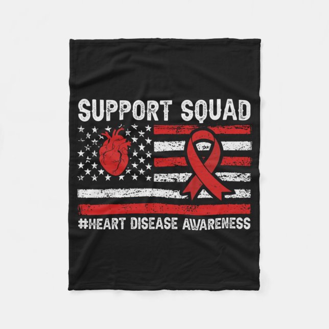 Support Squad Heart Disease Awareness Month Ameri Fleecefilt (Framsidan)