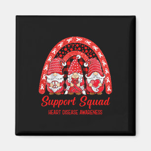 Support Squad Heart Disease Awareness Month Gnomie Magnet