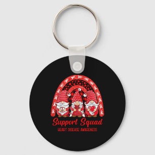 Support Squad Heart Disease Awareness Month Gnomie Nyckelring
