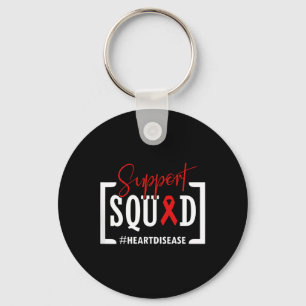 Support Squad Heart Disease Awareness Warrior Red Nyckelring