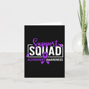 Support Squad Heimer's Awareness Lila Ribbon Kort