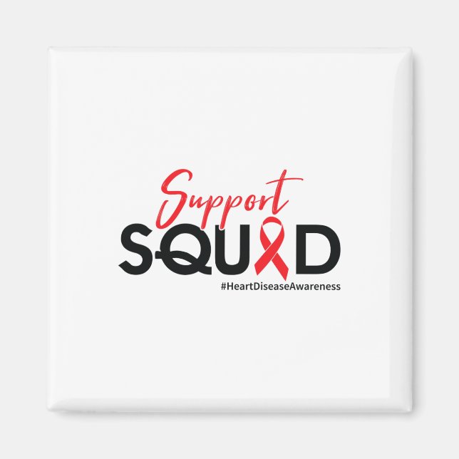 Support Squad - Hjärtsjukemedvetenhet Magnet (Framsidan)