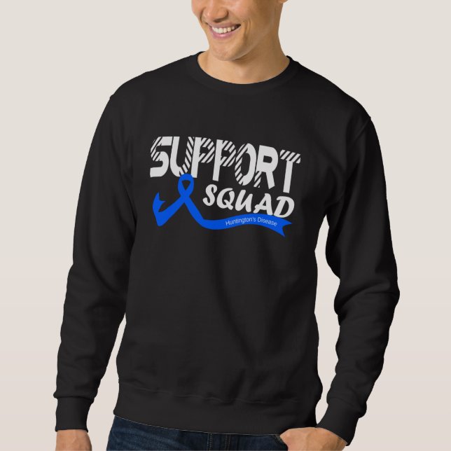 Support Squad Huntingtons Disease Awareness Ribbon Lång Ärmad Tröja (Framsida)