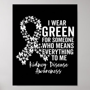 Support Squad I Bära Grönt for Kidney Disease Awar Poster