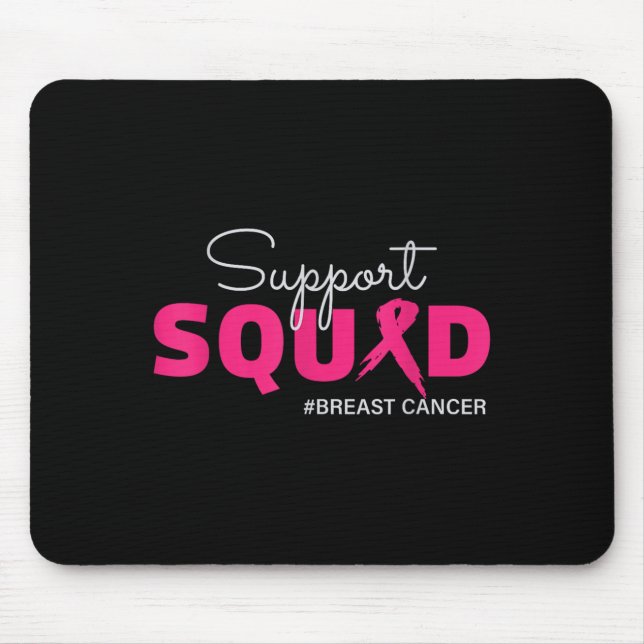 Support Squad I Bära Rosa Breast Cancer Awareness Musmatta (Framsidan)