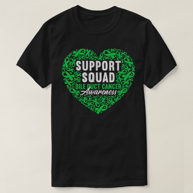 Support Squad I Cholangiocarcinom Bile Duct Cance T Shirt (Design framsida)