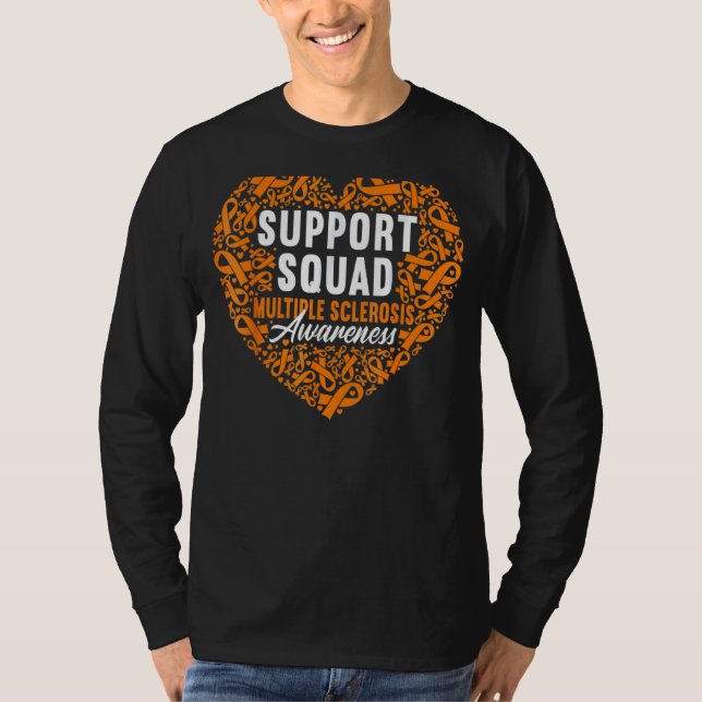Support Squad I Ed Många Sclerosis Awareness T Shirt (Framsida)