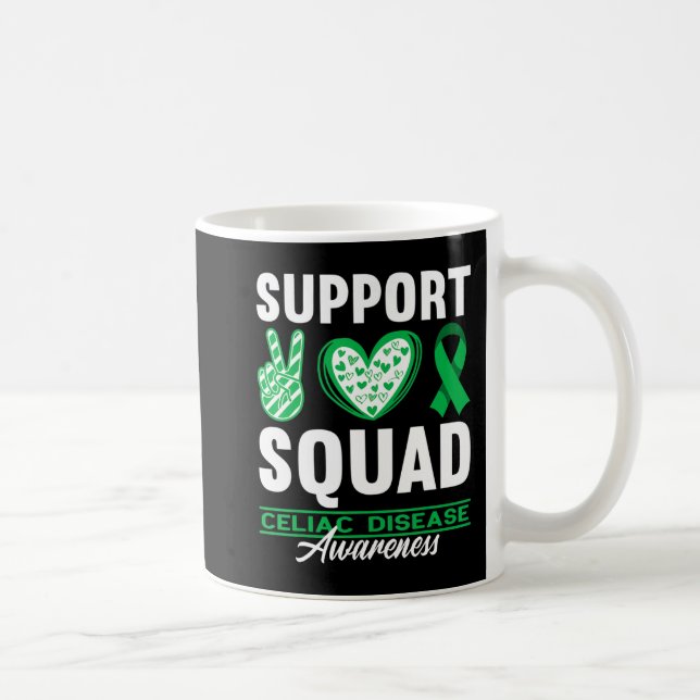 Support Squad I Gluten Free Coeliac Celiac Disease Kaffemugg (Höger)
