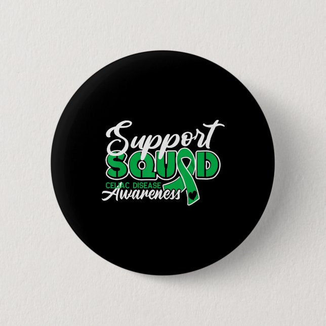 Support Squad I Gluten Free Coeliac Celiac Disease Knapp (Framsida)