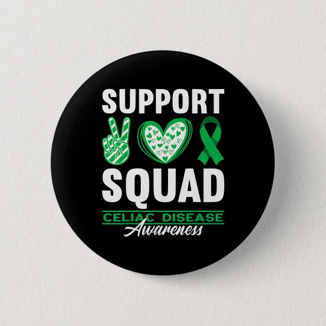 Support Squad I Gluten Free Coeliac Celiac Disease Knapp (Framsida)