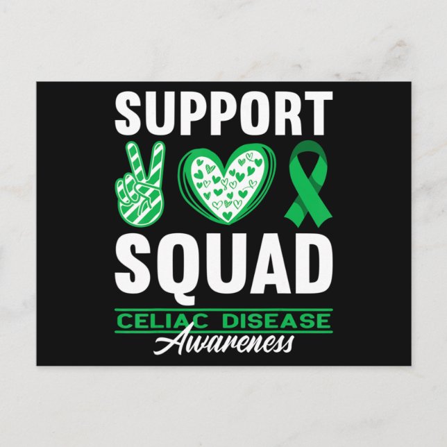 Support Squad I Gluten Free Coeliac Celiac Disease Vykort (Framsida)