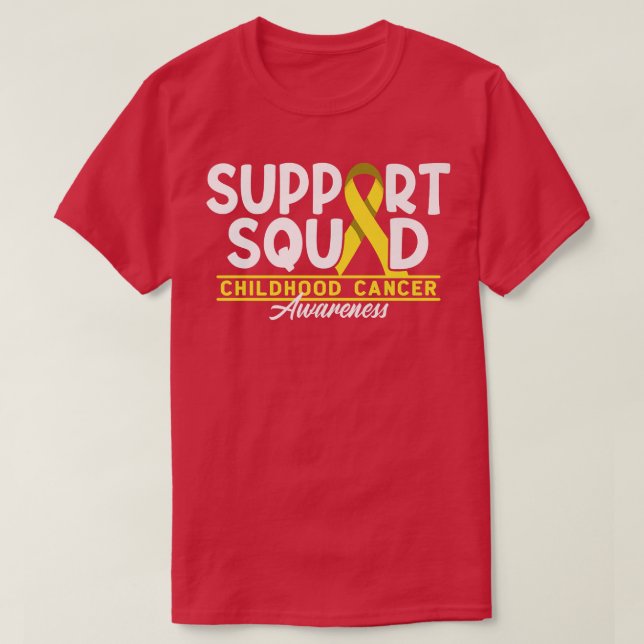 Support Squad I Guld Awareness Ribbon I Childown T Shirt (Design framsida)