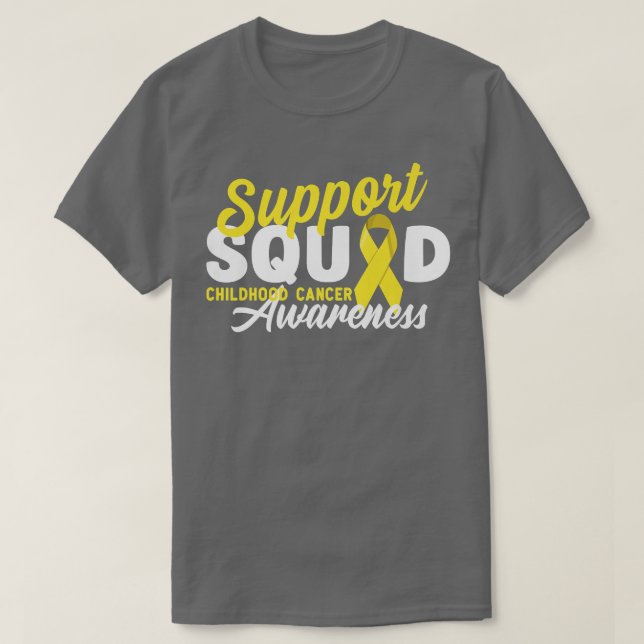 Support Squad I Guld Awareness Ribbon I Childown T Shirt (Design framsida)