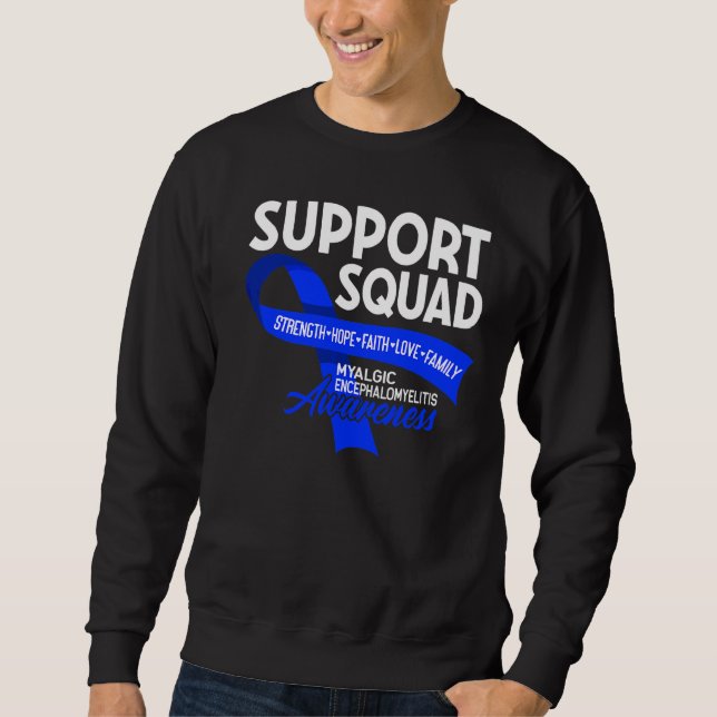 Support Squad I Me CFS Myalgic Encephalomyelit Lång Ärmad Tröja (Framsida)