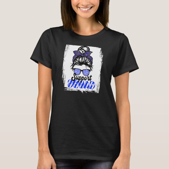Support Squad I Me CFS Myalgic Encephalomyelit T Shirt (Framsida)