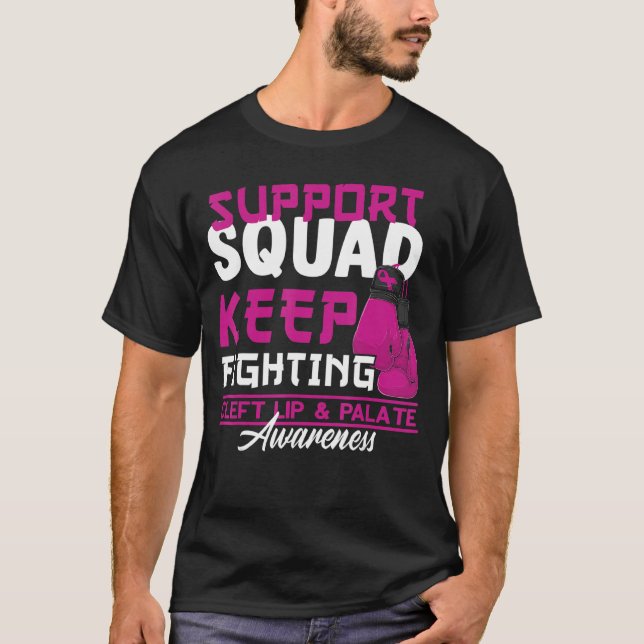 Support Squad I Orofacial Birth Defect Cleft Lip & T Shirt (Framsida)